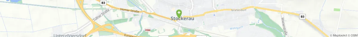 Kartendarstellung des Standorts für Apotheke "Zum göttlichen Heiland" in 2000 Stockerau